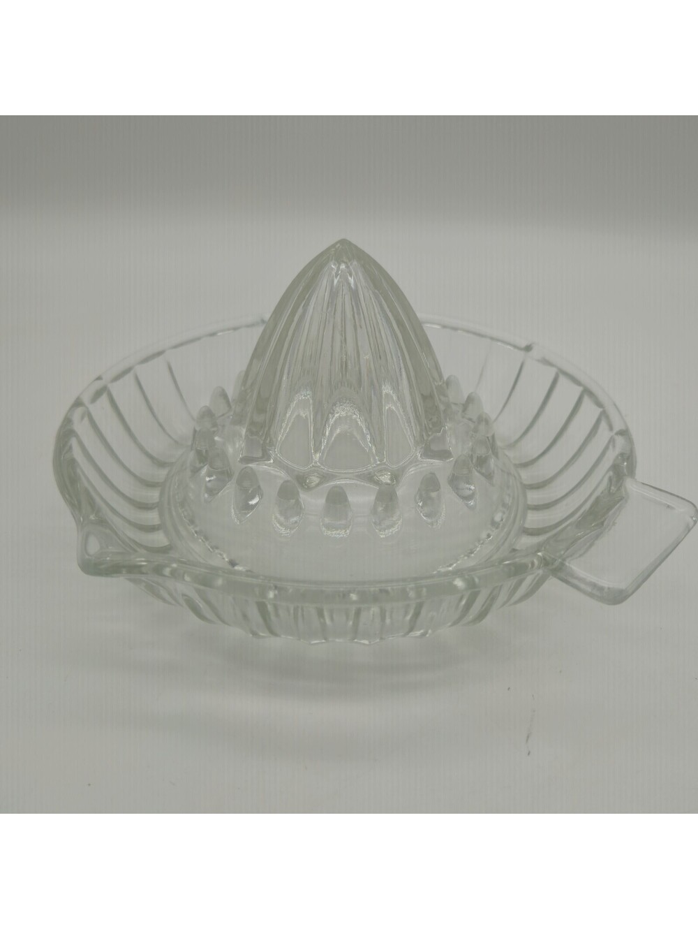 Arc France Clear  Glass Citrus Juicer Reamer Hobnail Design Spout Fast Shipping